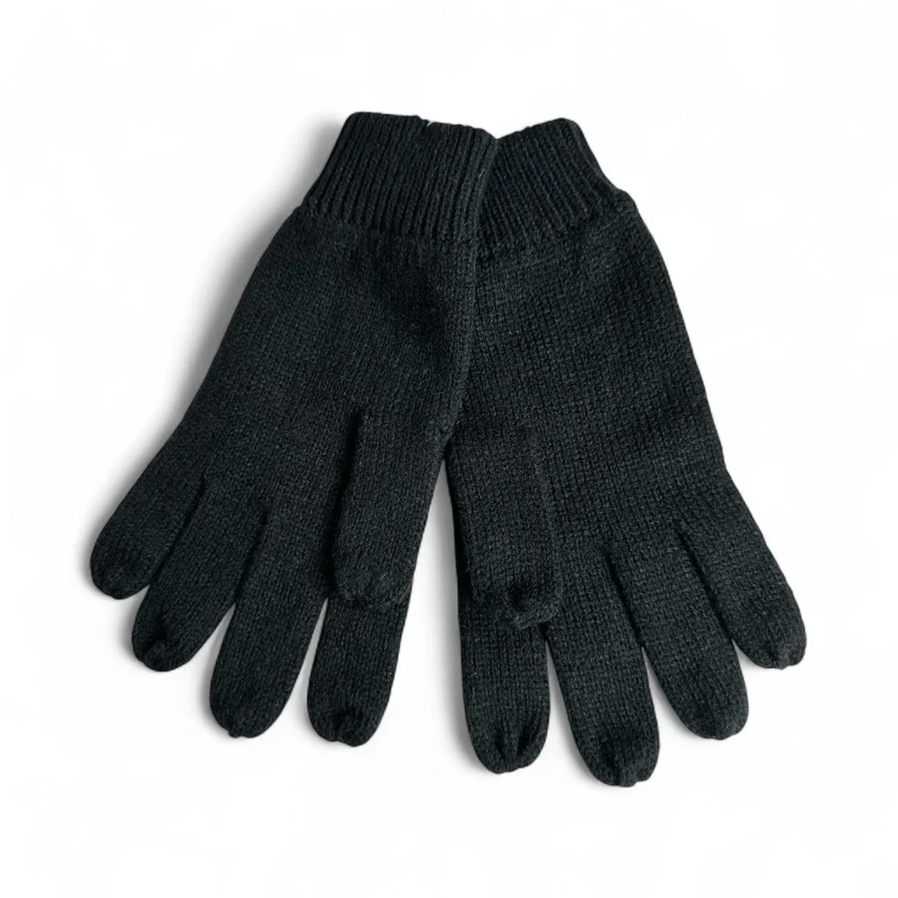 Michael Kors Women's Black Knot Cuffed Signature Patch Gloves OS New!